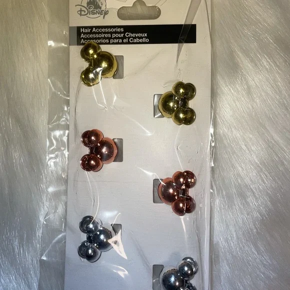 NWT Disney hair accessory clip women girl WDW 50th Anniversary pink gold silver - Picture 2 of 6